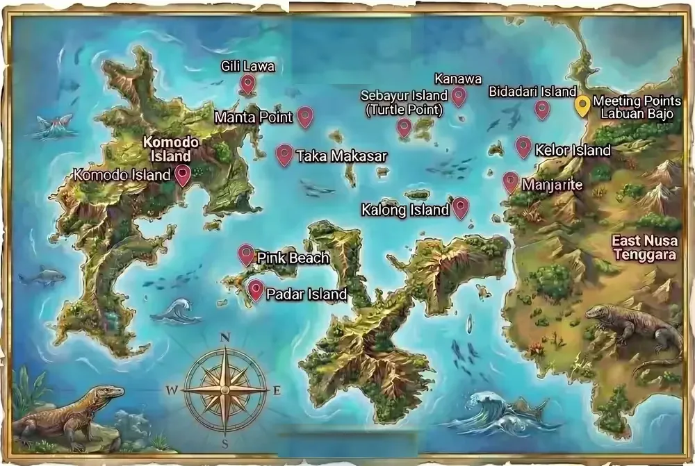 科莫多国家公园地图